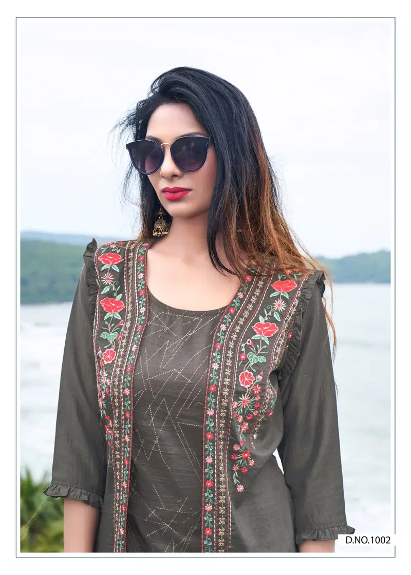 Yami Fashion Crop Top shrug With Pant Catalog